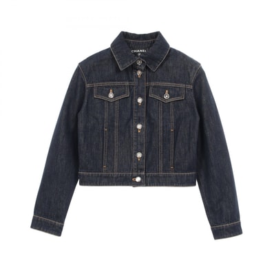 シャネル CHANEL ココマークボタン デニムジャケット 衣料品 アウター コットン レディース ネイビー系 P78799V71012 【中古】