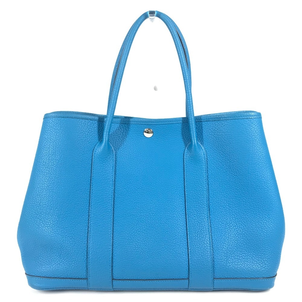 エルメス HERMES ガーデンパーティー PM ガーデンパーティPM 36 カバン ハンドバッグ バイカラー 肩掛け ショルダーバッグ トートバッグ ネゴンダ X刻 ブルー