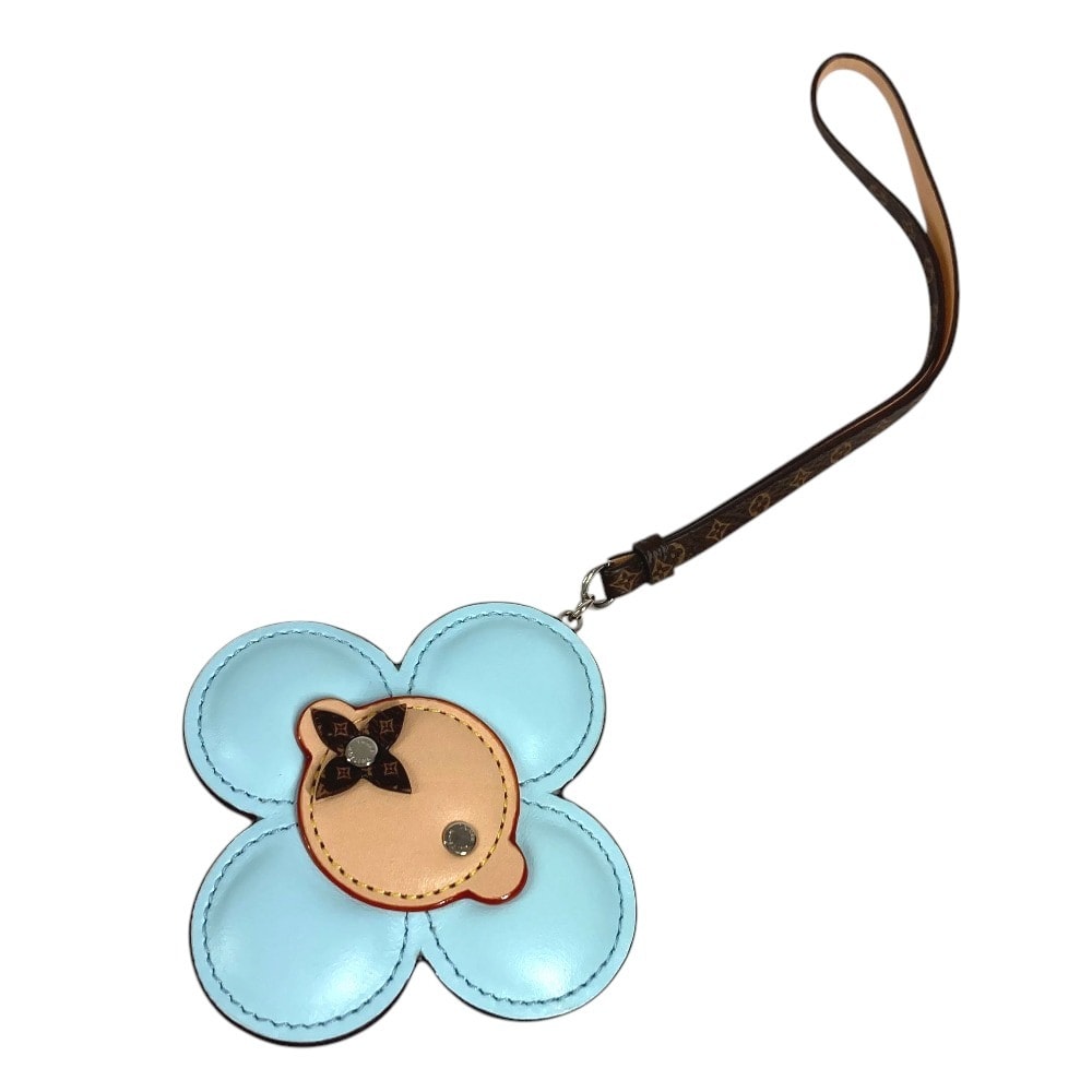 ルイヴィトン LOUIS VUITTON バッグチャームヴィヴィエンヌ ストラップ M02858 モノグラム チャーム キーホルダー バッグチャーム モノグラムキャンバス ブルー 未使用