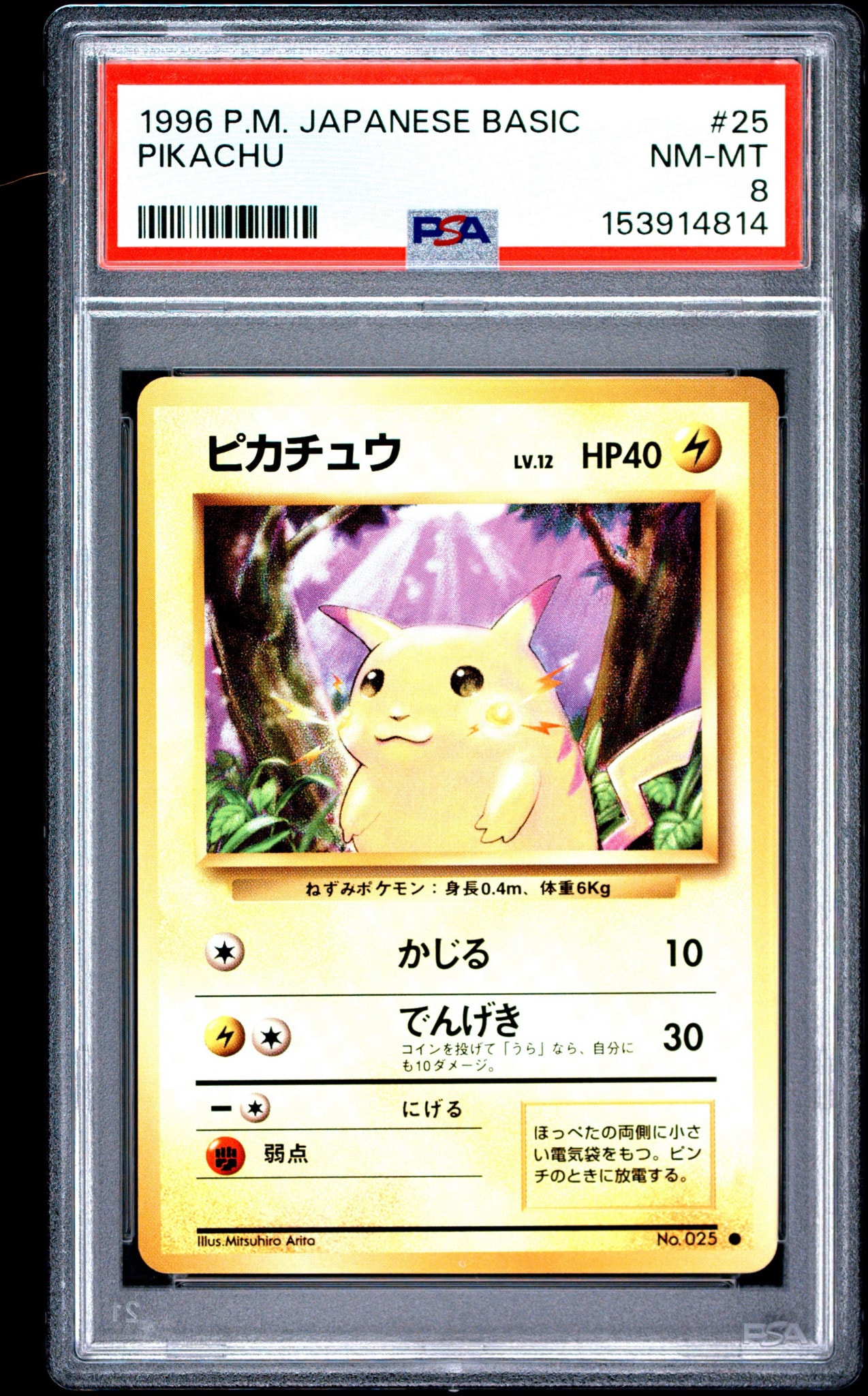 ピカチュウ ● : 旧裏 [PMCG1-2](拡張パック「ポケットモンスター カードゲーム」再販)