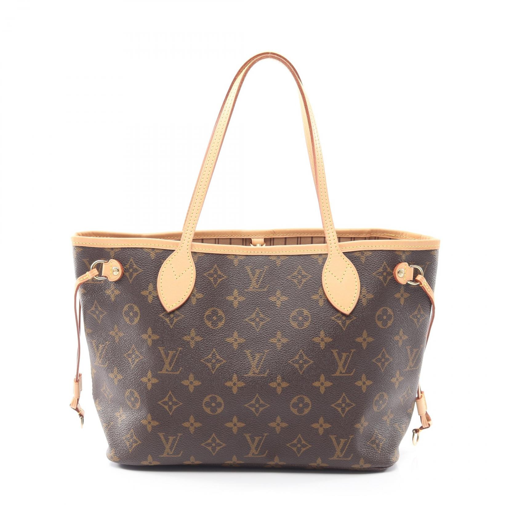ルイ・ヴィトン LOUIS VUITTON ネヴァーフルPM トートバッグ バッグ PVCコーティングキャンバス レザー モノグラム レディース ブラウン系 M40155 【中古】