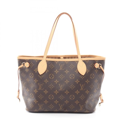 ルイ・ヴィトン LOUIS VUITTON ネヴァーフルPM トートバッグ バッグ PVCコーティングキャンバス レザー モノグラム レディース ブラウン系 M40155 【中古】