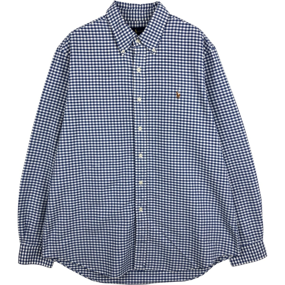 古着 ラルフローレン Ralph Lauren RALPH LAUREN ギンガムチェック 長袖 ボタンダウンチェックシャツ メンズL相当/eaa629079