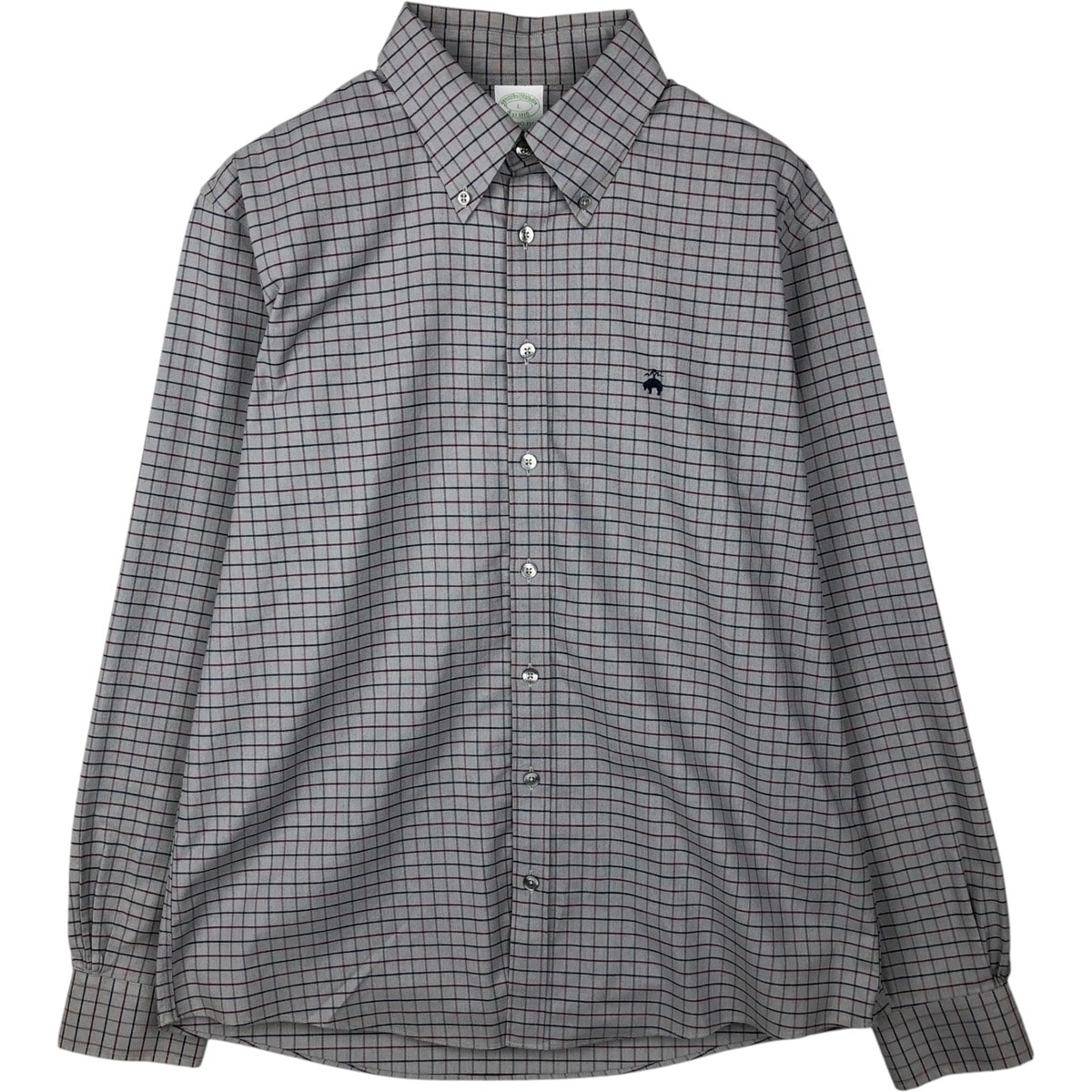 古着 ブルックスブラザーズ Brooks Brothers Est.1818 チェック柄 長袖 ボタンダウンチェックシャツ メンズL相当/eaa642880
