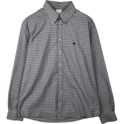 古着 ブルックスブラザーズ Brooks Brothers Est.1818 チェック柄 長袖 ボタンダウンチェックシャツ メンズL相当/eaa642880