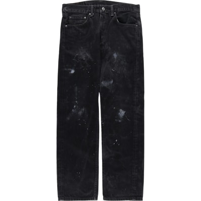 古着 リーバイス Levi's 505 ペイント ブラックデニム テーパードデニムパンツ メンズw32相当/eaa614649