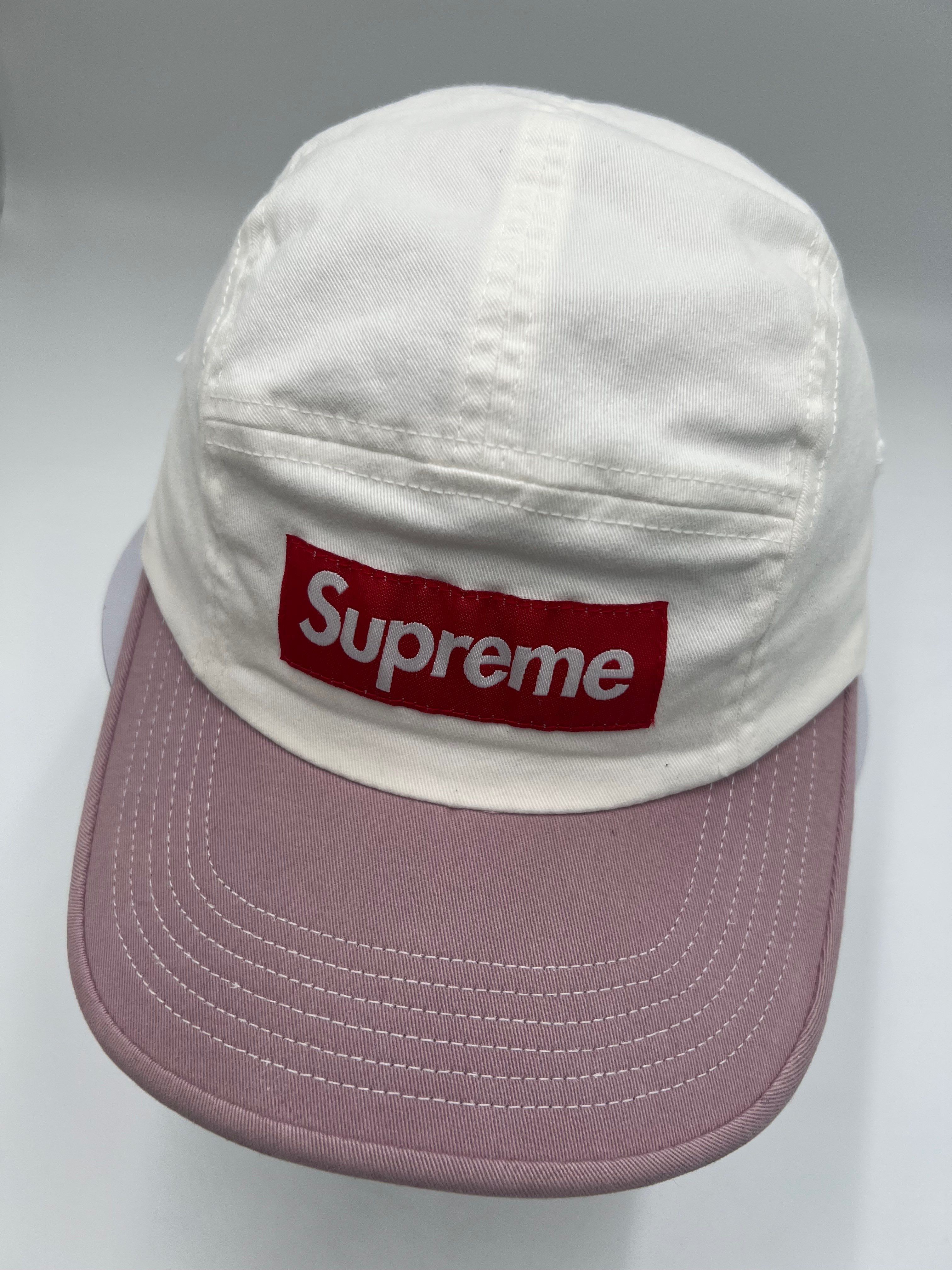 Supreme 2-Tone Twill Camp Cap "White"