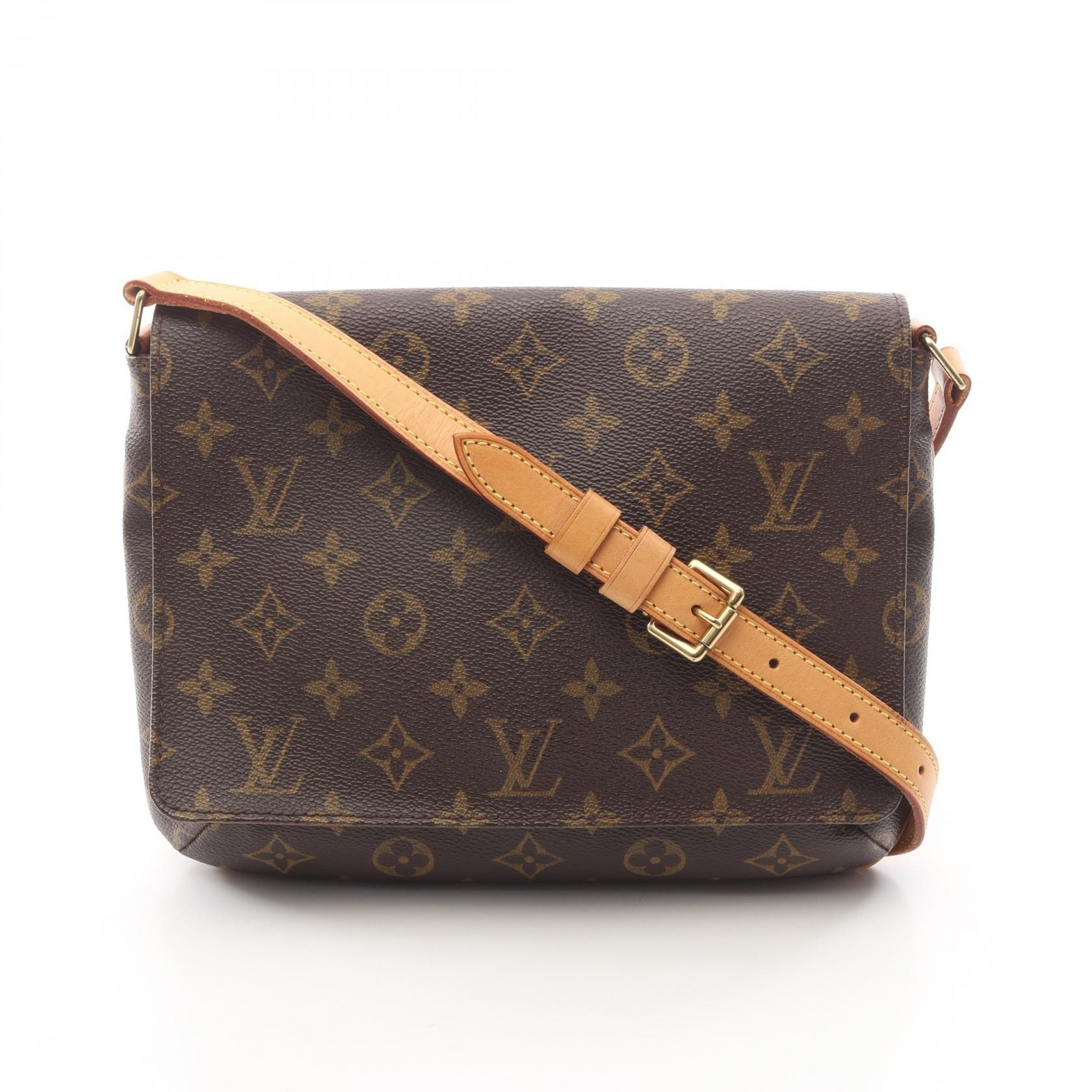 ルイ・ヴィトン LOUIS VUITTON ミュゼットタンゴ ショートストラップ ショルダーバッグ バッグ PVCコーティングキャンバス レザー モノグラム レディース ブラウン系 M51257 【中古】
