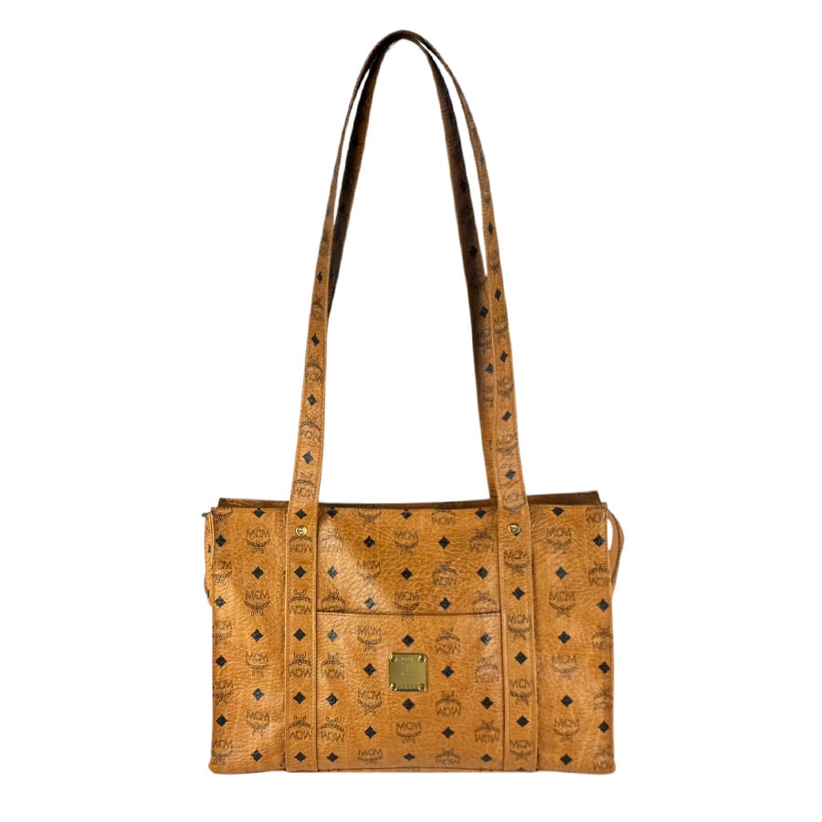 エム シー エム MCM ショルダーバッグ レザー ブラウン/ブラック ゴールド レディース【中古】 z11054