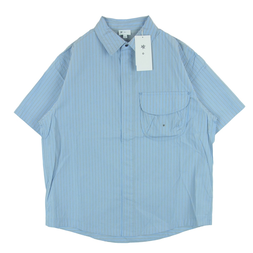 Goldwin ゴールドウィン 26SS GZ56105 Retroreflective Short Sleeved Shirt レトロ リフレクティブ ショート スリーブ 半袖 シャツ CHILL SAXE M 2【極上美品】【中古】