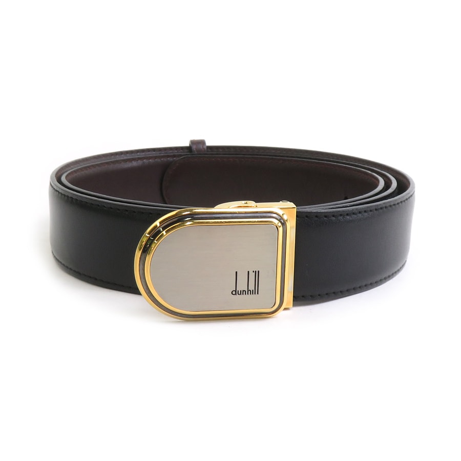 ダンヒル Dunhill ベルト レザー ブラック メンズ【中古】 r11141a