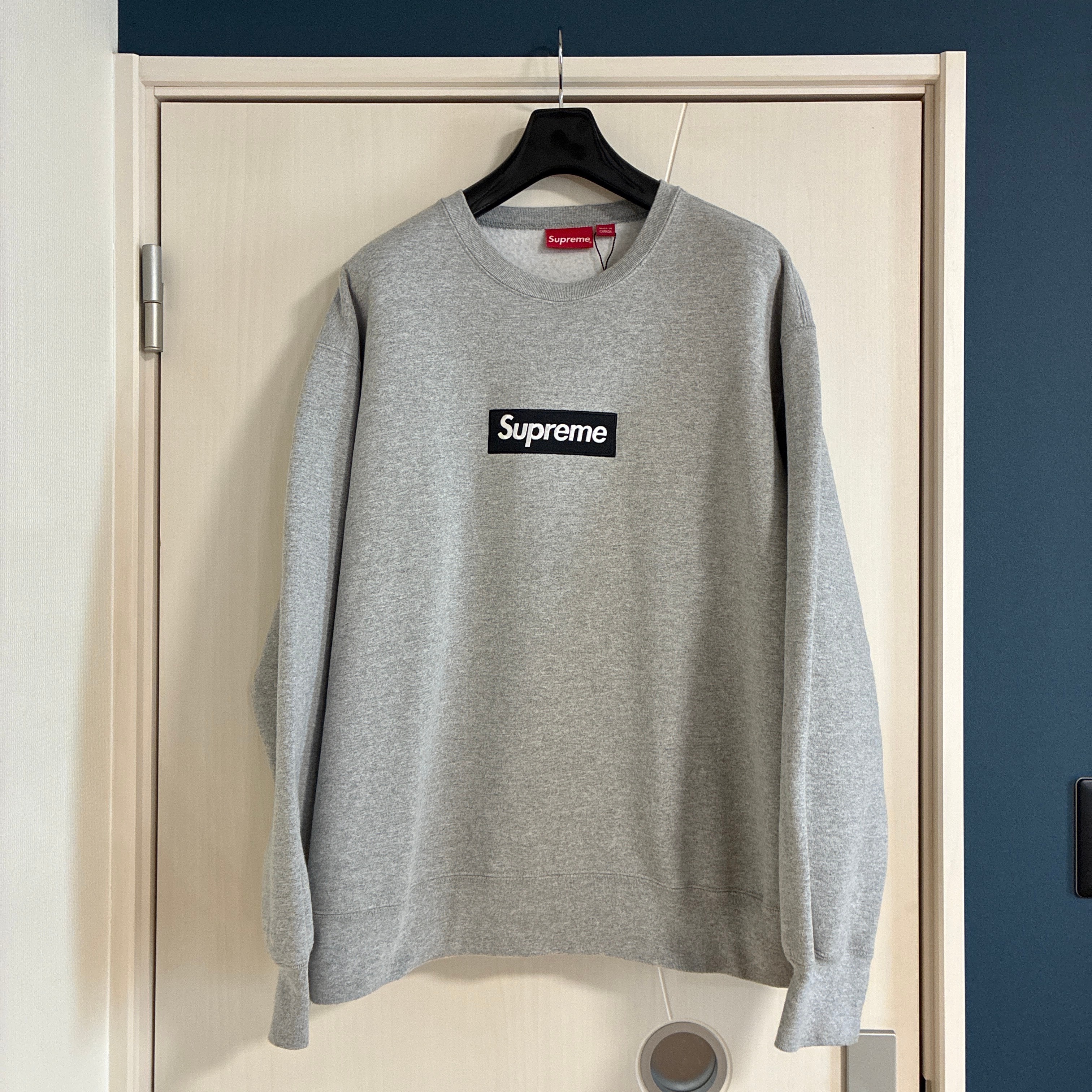 Supreme Box Logo Crewneck "Heather Grey" (22FW)