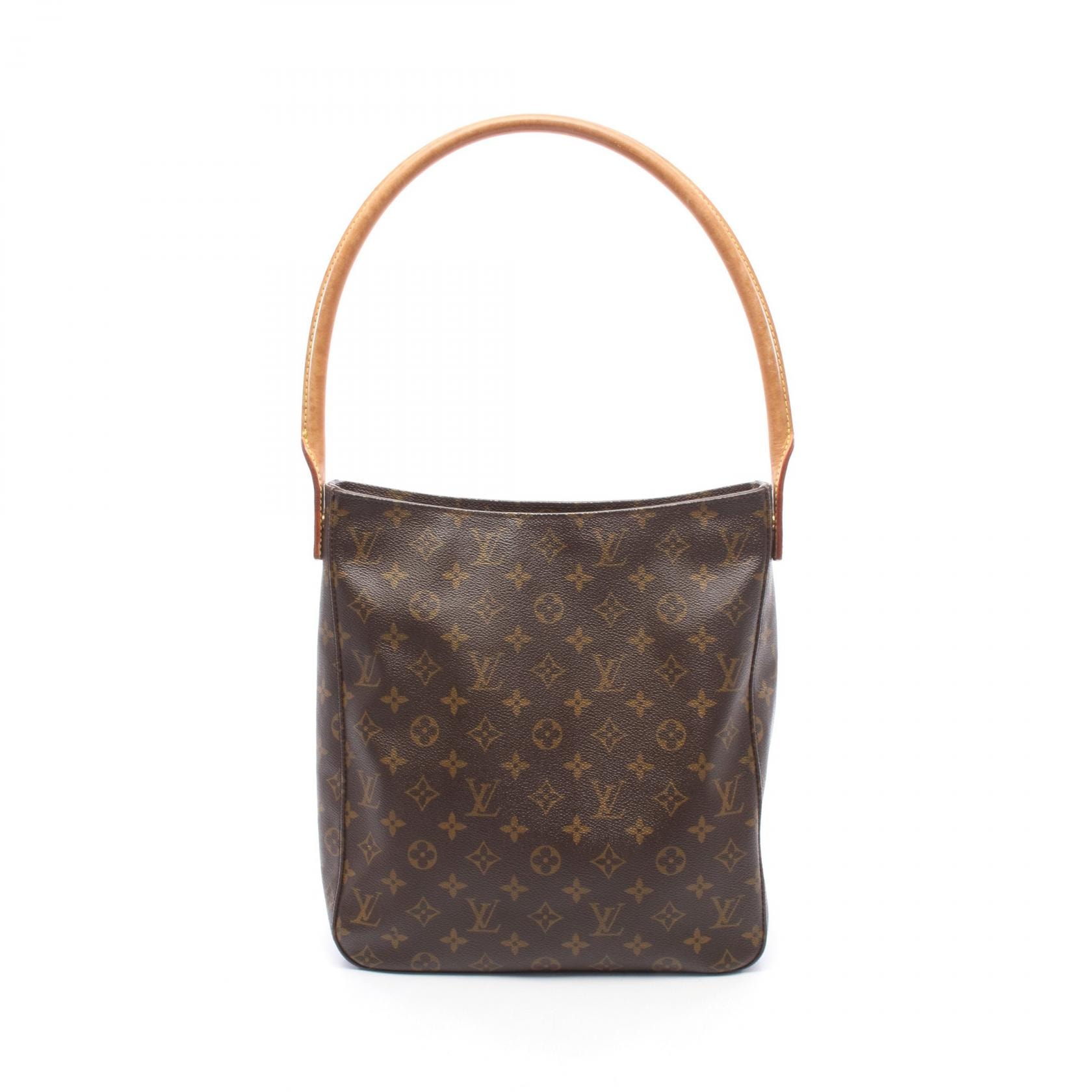 ルイ・ヴィトン LOUIS VUITTON ルーピングGM モノグラム ショルダーバッグ バッグ PVCコーティングキャンバス レザー モノグラム レディース ブラウン系 M51145 【中古】