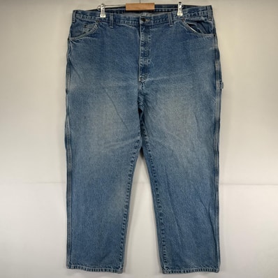 古着 ディッキーズ Dickies パンツ ワークパンツ ペインターパンツ ハンマーループ 大きいサイズ 48×32 ブルー系 メンズ