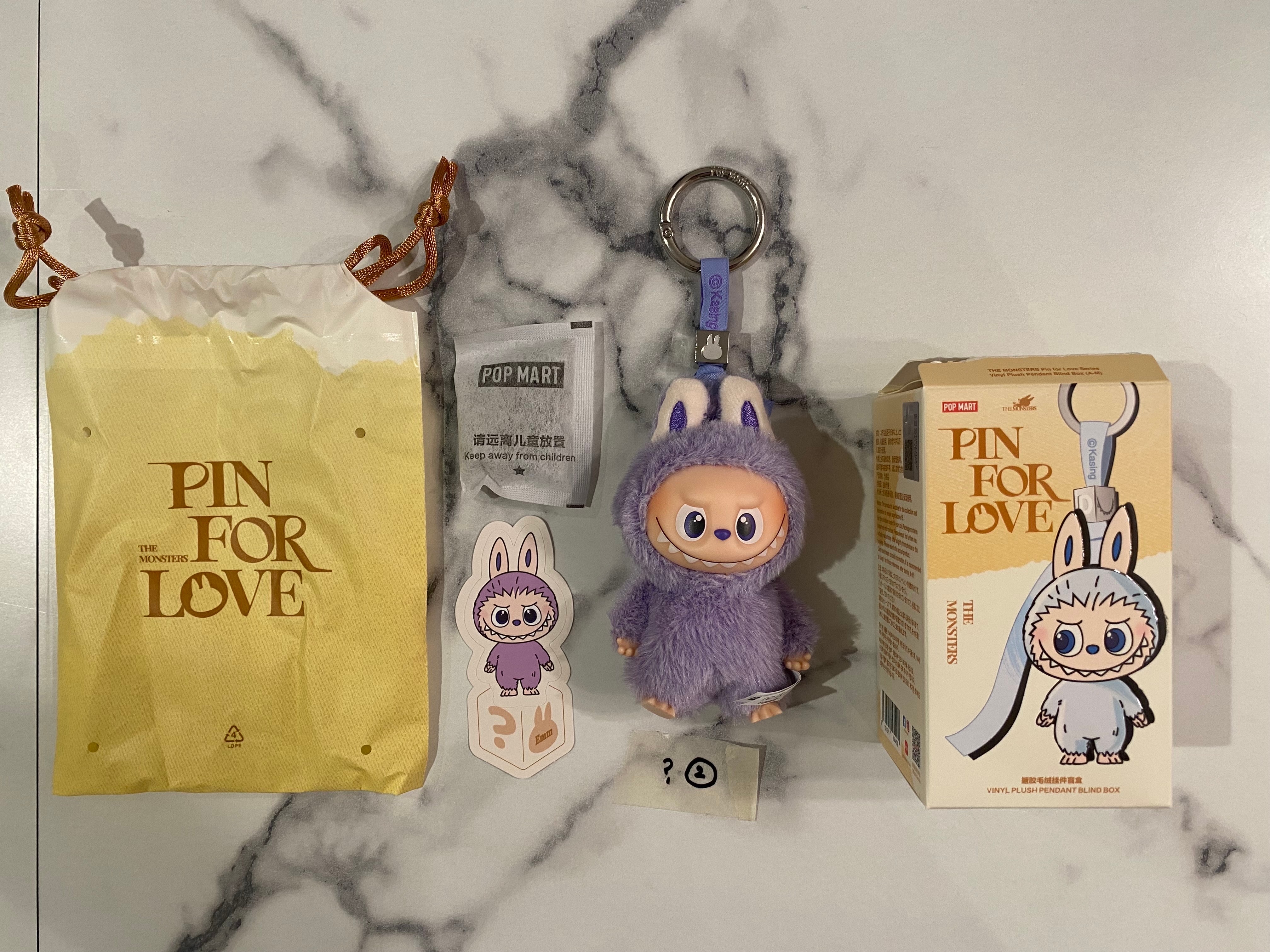 POP MART THE MONSTERS (LABUBU) Pin for Love Series-Vinyl Plush Pendant (A-M) ?
