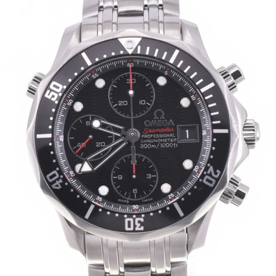 値下 オメガ OMEGA 213.30.42.40.01.001 シーマスター ダイバーズ 300M クロノグラフ デイト 自動巻き メンズ 保証書付き K#142068