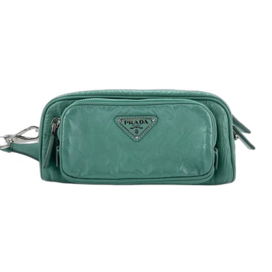 プラダ PRADA ナッパアンティーク ショルダーバッグ レザー【中古】