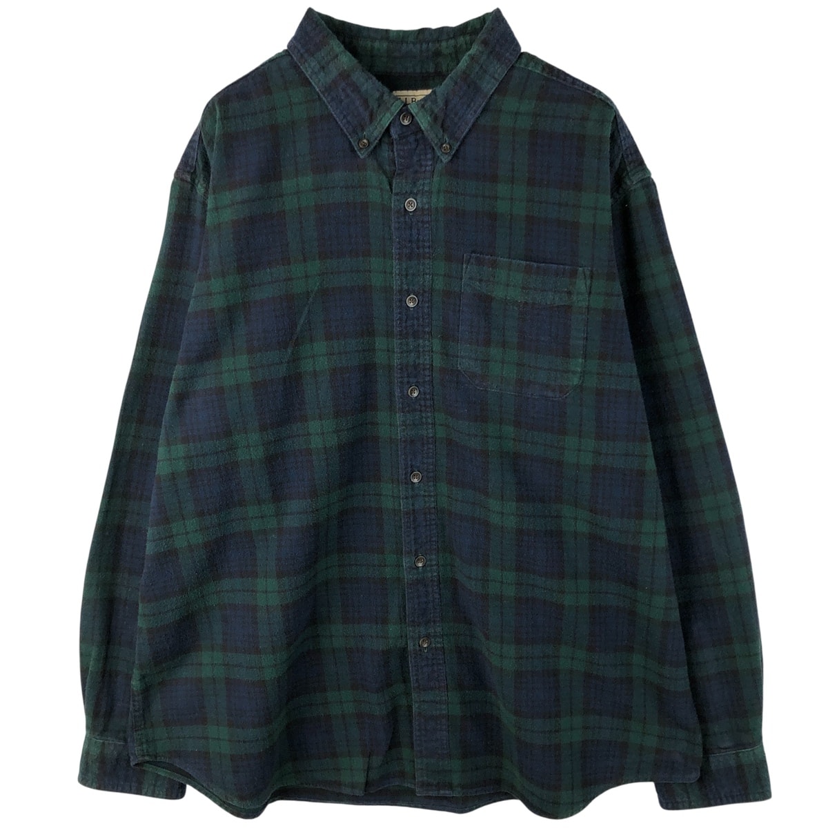 古着 90~00年代 エルエルビーン L.L.Bean TRADITIONAL FIT ブラックウォッチチェック 長袖 ボタンダウン ライトネルチェックシャツ メンズXL相当 ヴィンテージ/eaa608621