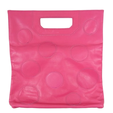 JUNYA WATANABE COMME des GARCONS ジュンヤワタナベコムデギャルソン バッグ JO-K 207 ドット柄 レザー ハンド セカンド バッグ ピンク系【中古】