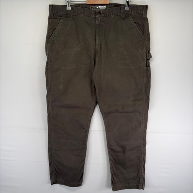 古着 カーハート Carhartt パンツ ハンマーループ 大きいサイズ スパナポケット ジッパーフライ w42 L32 グレー系 メンズ