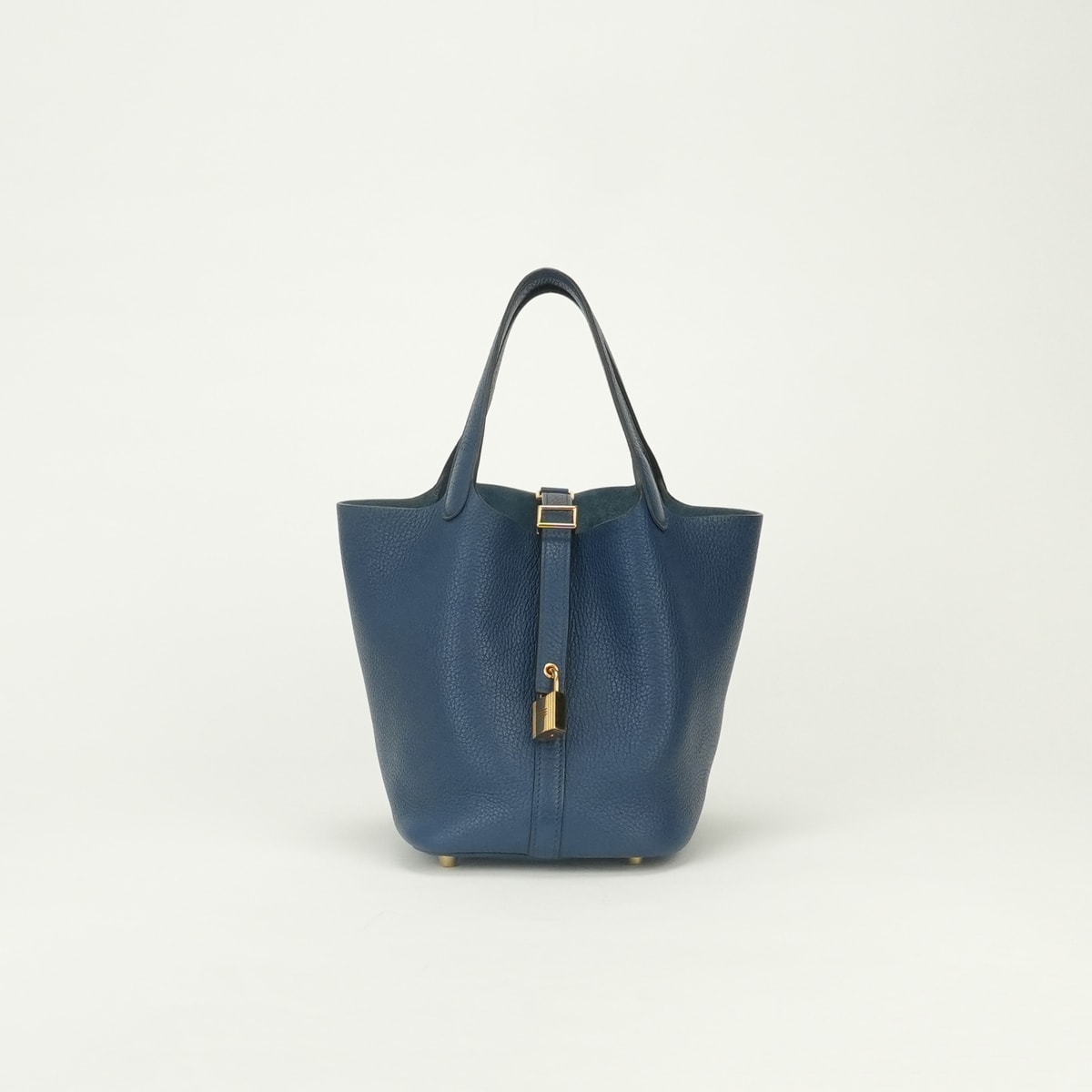 エルメス HERMES ピコタンロックPM 18 バッグ トートバッグ トリヨンクレマンス ディープブルー Deep Blue ブルー Blue 青 ゴールド金具 ハンドバッグ