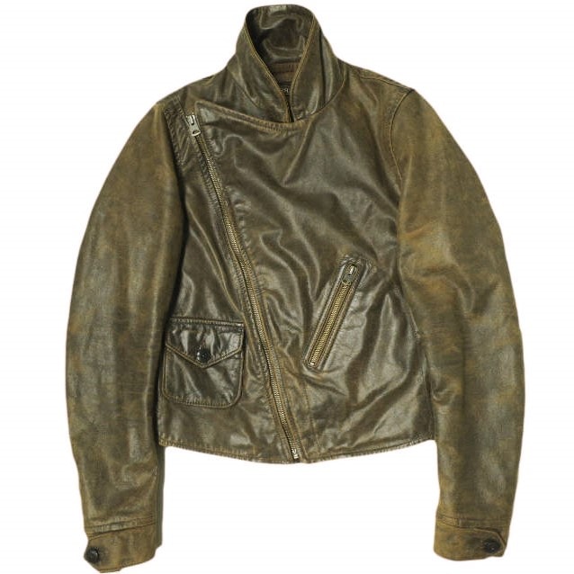 RRL ダブルアールエル Leather Moto Jacket レザーモトジャケット 282950195001 1 Dark Brown 革ジャン Double RL ダブルライダースジャケット レディース 定価363,000円 アウター lc31921
