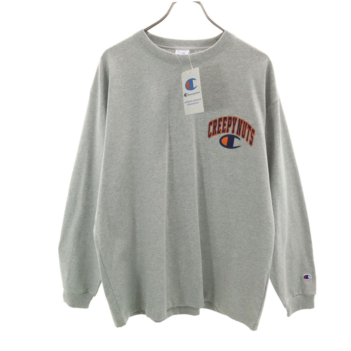 未使用 Champion チャンピオン 長袖 Tシャツ XL グレー ロンT