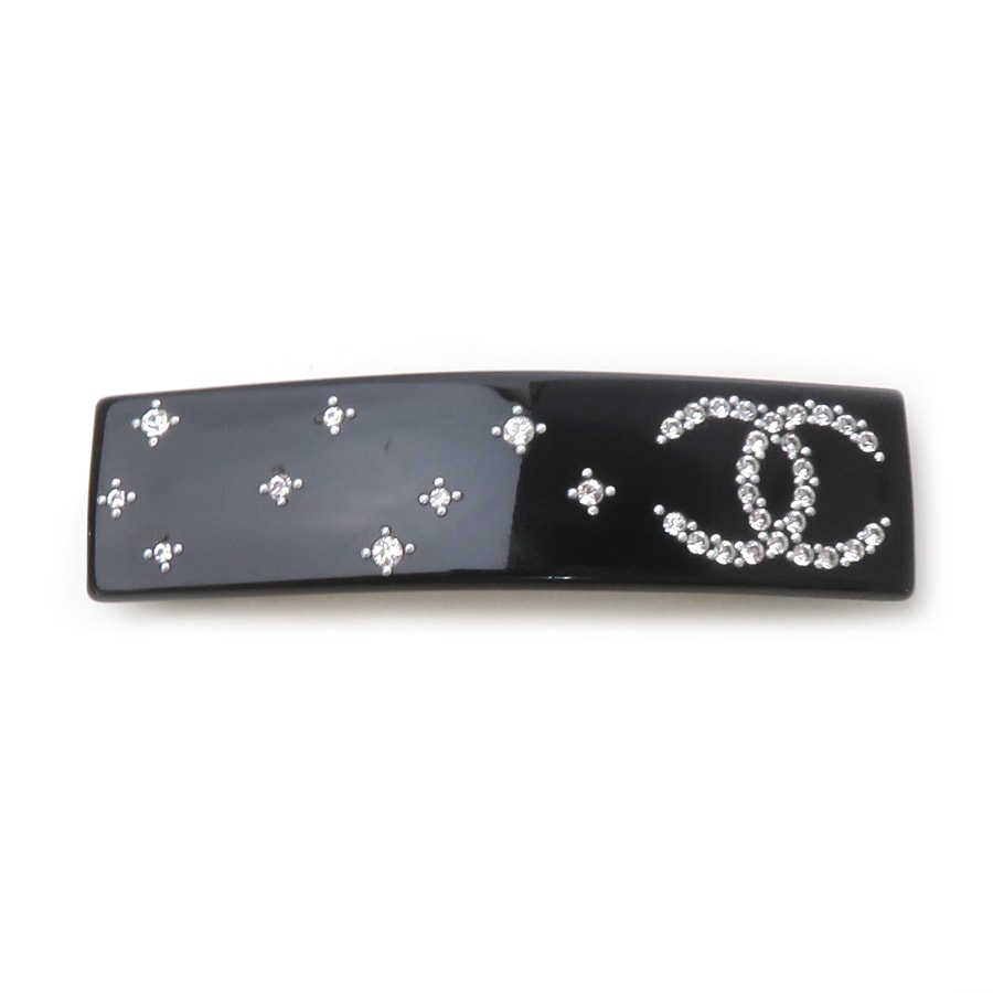 シャネル CHANEL バレッタ プラスチック ブラック レディース【中古】 h32529a