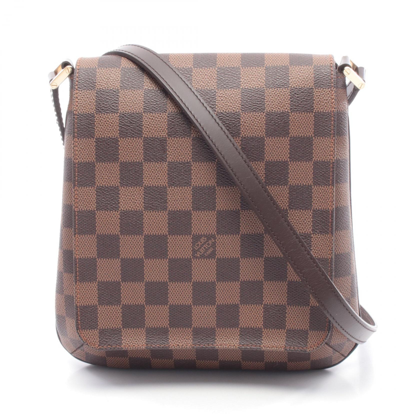 ルイ・ヴィトン LOUIS VUITTON ミュゼットサルサ ロングストラップ ショルダーバッグ バッグ PVCコーティングキャンバス レザー ダミエ エベヌ レディース ブラウン系 N51300 【中古】