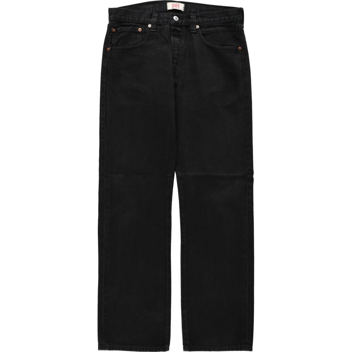 古着 リーバイス Levi's リーバイス501 STRAIGHT LEG BUTTON-FLY ブラックデニム ストレートデニムパンツ メンズw33相当/eaa671300