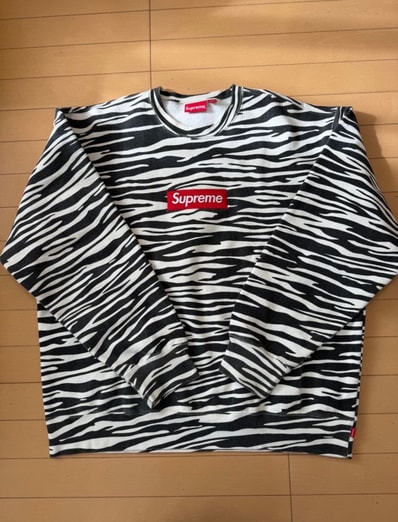 Supreme Box Logo Crewneck "Zebra" (22FW)