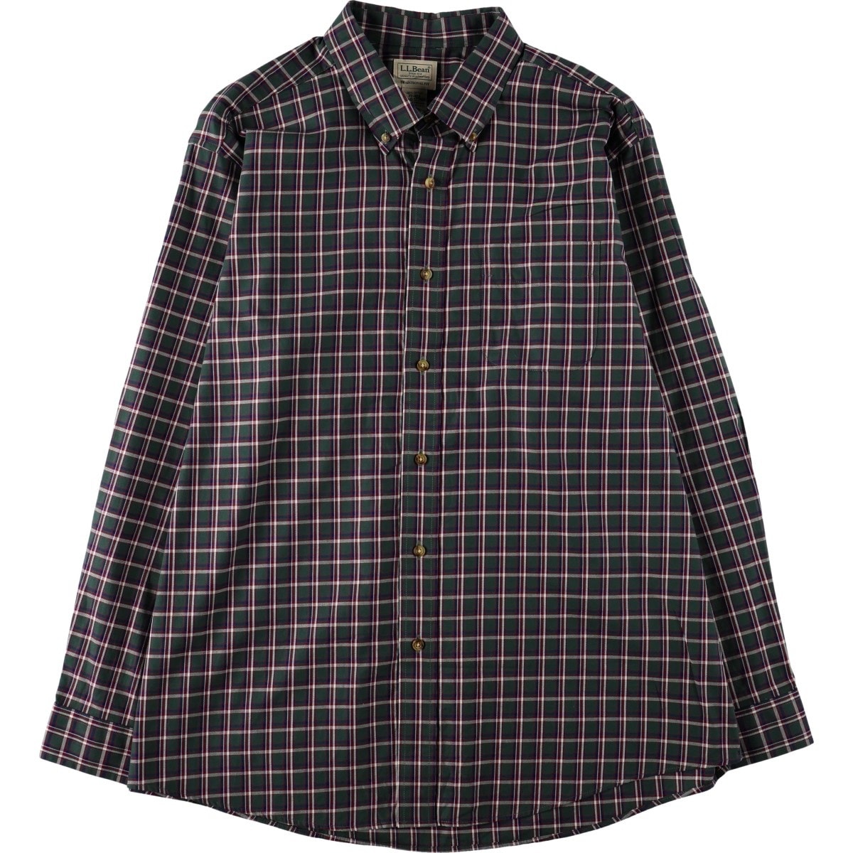 古着 90~00年代 エルエルビーン L.L.Bean Traditional Fit 長袖 ボタンダウンチェックシャツ メンズXL相当/eaa662593