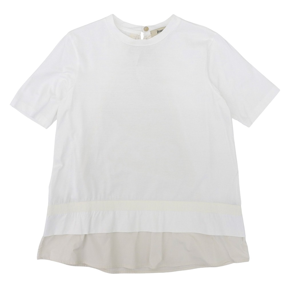 ヘルノ 美品 コットン カットソー トップス レディース 白 ホワイト 40 JG0006D-52006 40