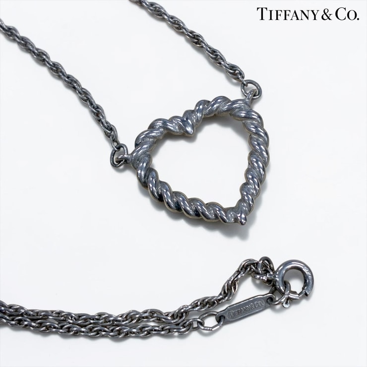 Tiffany&Co. ティファニー ツイスト ハート ネックレス アクセサリー シルバー SV925 ★美品★