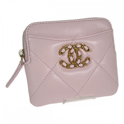 シャネル CHANEL シャネル19ジップコインパース AP2086 コインケース ラムスキン ピンク ゴールド金具 レディース【中古】【Aランク】