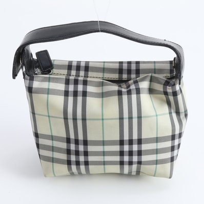 バーバリー ノバ チェックハンドバッグ レザー×ナイロン