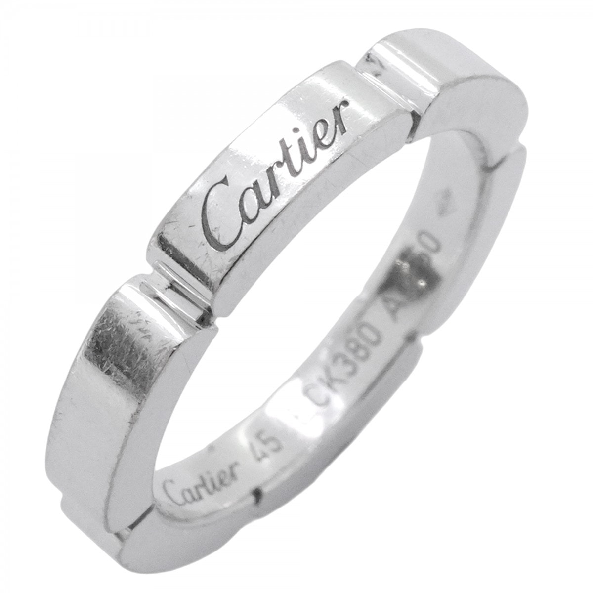 ★最終価格【6jcb0712】カルティエ リング マイヨンパンテール K18WG ホワイトゴールド #45【中古】レディース