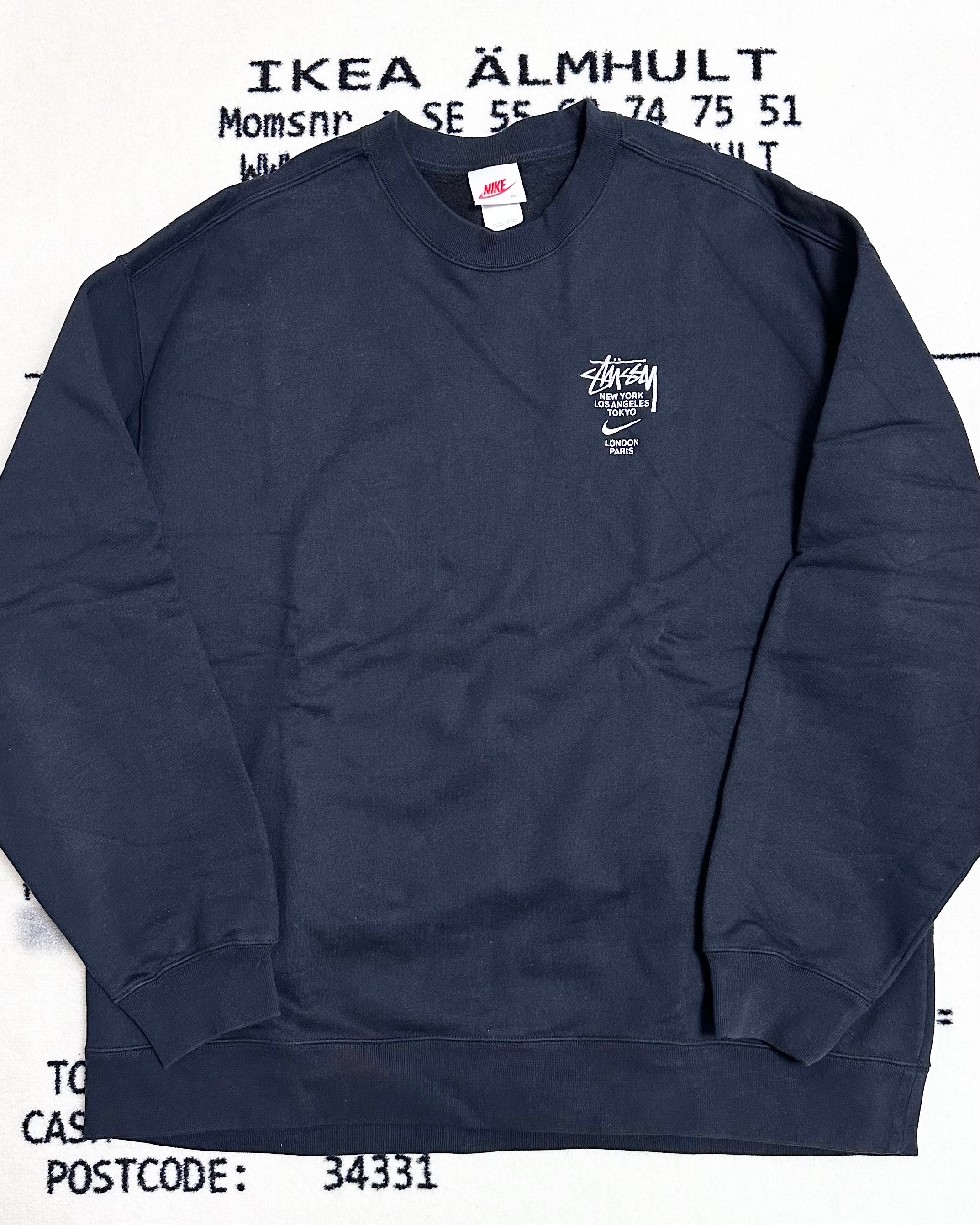 Nike x Stussy International Crewneck Sweatshirt (US Size) "Black" DC4198-010