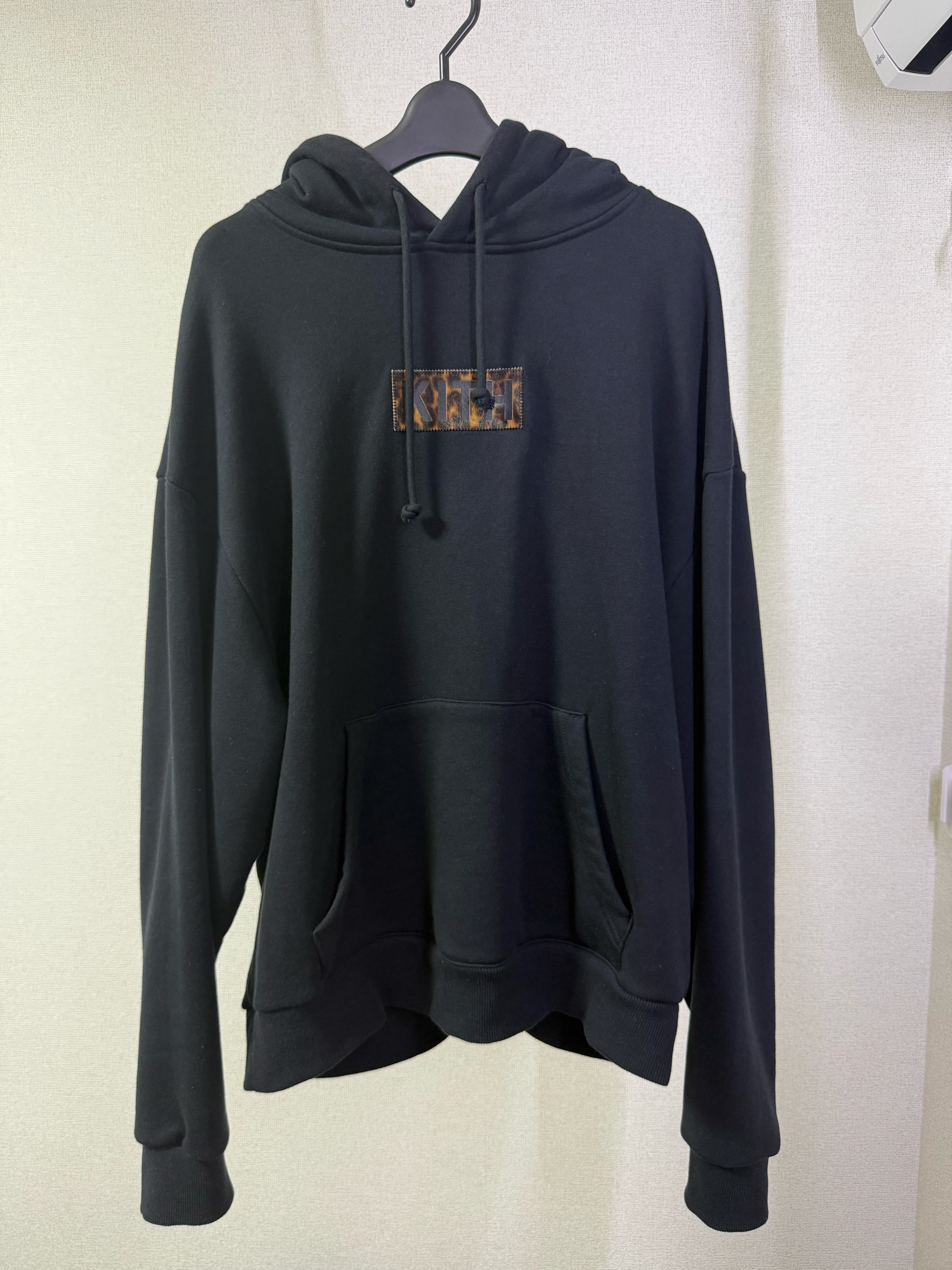 Kith Classic Logo Leopard Applique Nelson Hoodie "Black"