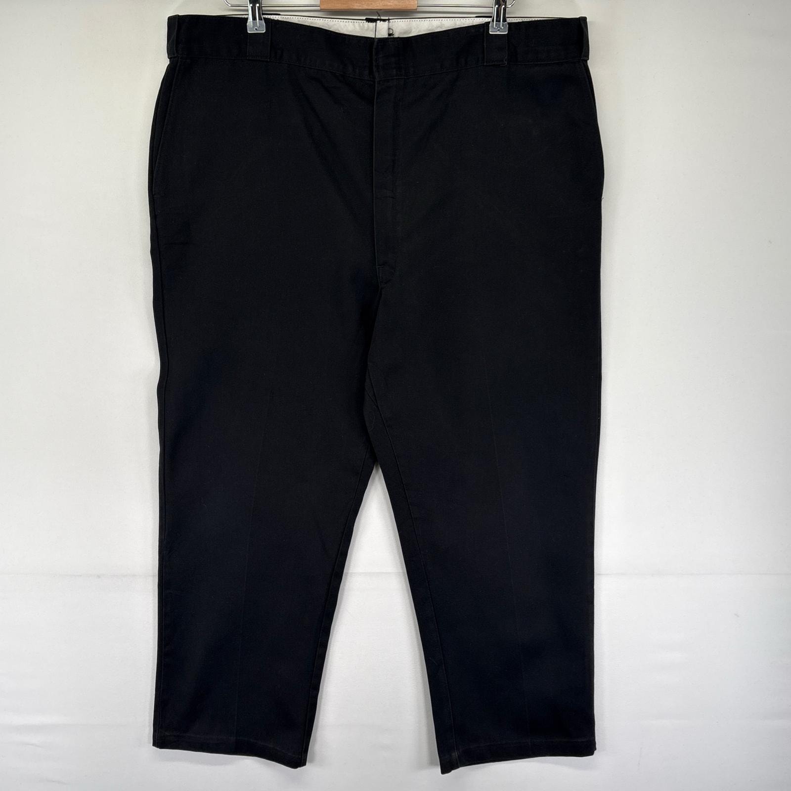 古着 80's~90's/80年代~90年代 ディッキーズ Dickies USA製 パンツ チノパン チビタグ 大きいサイズ W44 L29  ブラック系 メンズ