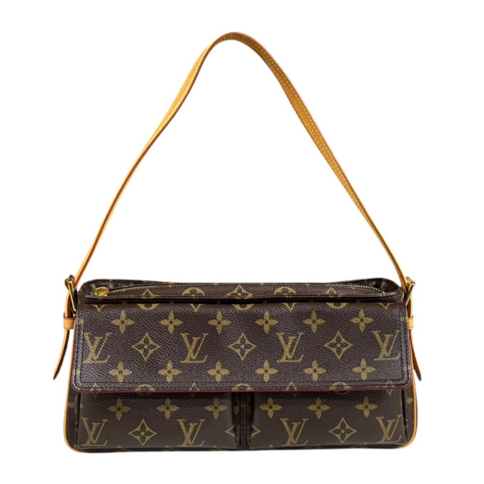 ルイヴィトン ヴィバシテMM モノグラム ショルダーバッグ モノグラムキャンバス M51164 ブラウン レディース LOUIS VUITTON 中古