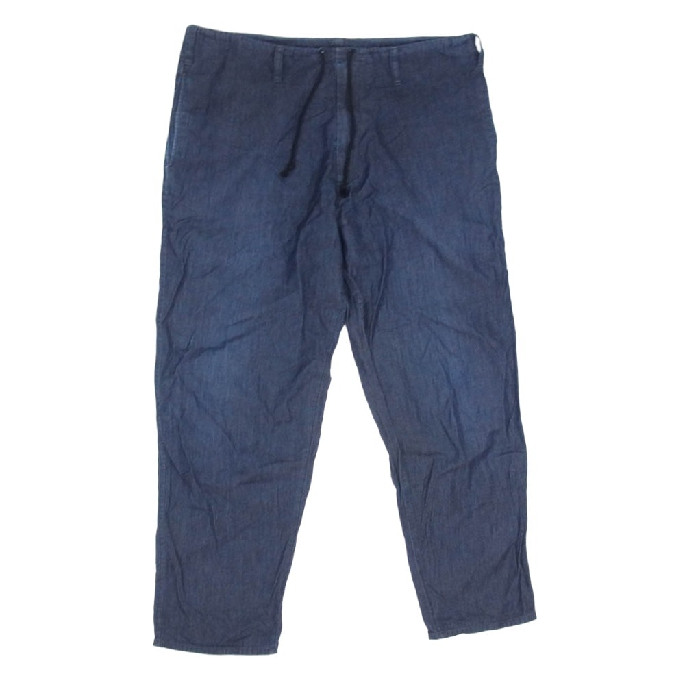 Yohji Yamamoto POUR HOMME ヨウジヤマモトプールオム パンツ HO-P11-057 ウエストコード イージー パンツ インディゴブルー系 1【中古】