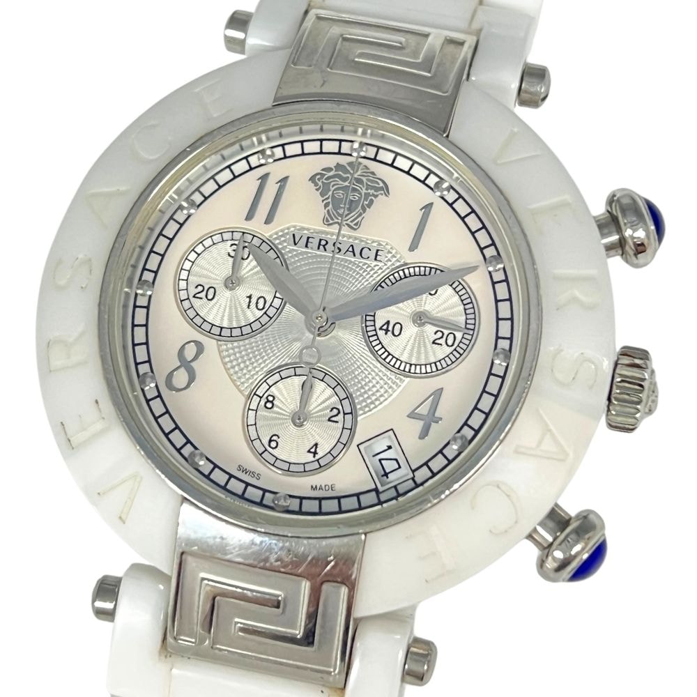 VERSACE ヴェルサーチ 95C クロノグラフ セラミック クォーツ メンズ 腕時計 C1234
