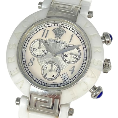 VERSACE ヴェルサーチ 95C クロノグラフ セラミック クォーツ メンズ 腕時計 C1234