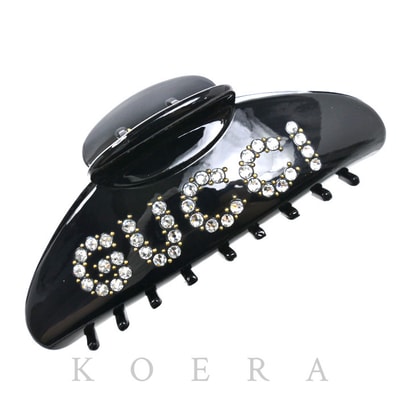 GUCCI グッチ ラインストーン レジン クリスタル付き ヘアアクセサリー ヘアクリップ 741950 JAAE0 8802 レディース【中古】【美品】