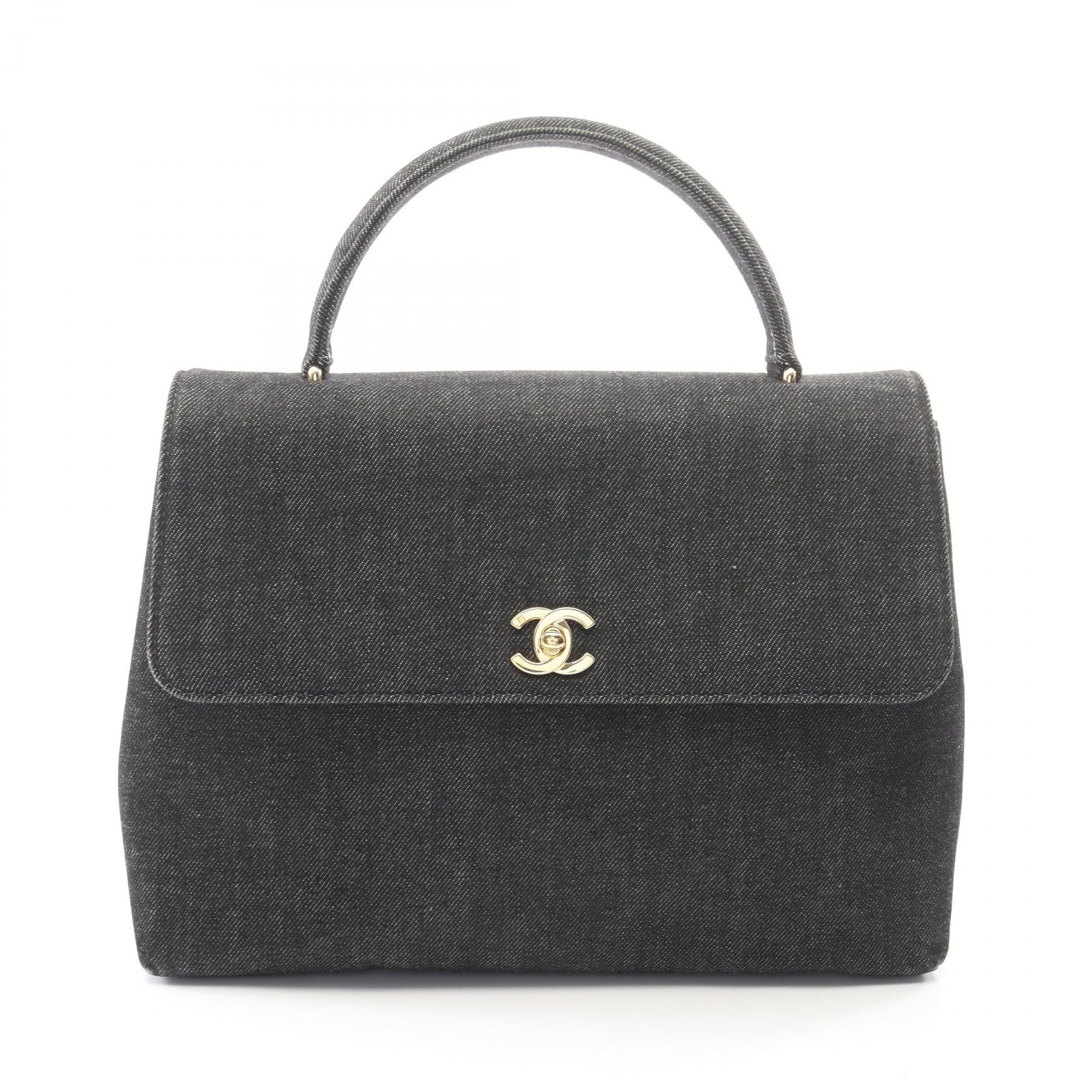 シャネル CHANEL ココマーク ハンドバッグ バッグ デニム レディース ブラック系 【中古】