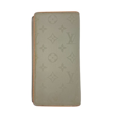 ルイヴィトン LOUIS VUITTON 長財布 モノグラム チタニウムキャンバス ポルトフォイユ・ブラザ M63236 グリーン