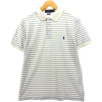 古着 ラルフローレン Ralph Lauren POLO RALPH LAUREN SLIM FIT 半袖 ボーダー ポロシャツ メンズM相当/eaa552066