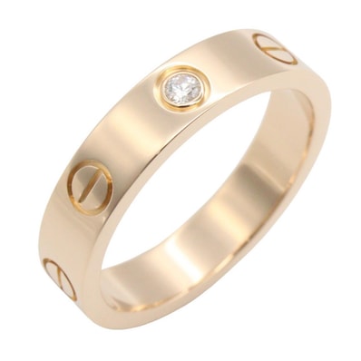 カルティエ CARTIER ミニラブリング 1PD リング・指輪 ジュエリー K18PG(ピンクゴールド) ダイヤモンド レディース ゴールド系 / クリア系 B4050700 【中古】