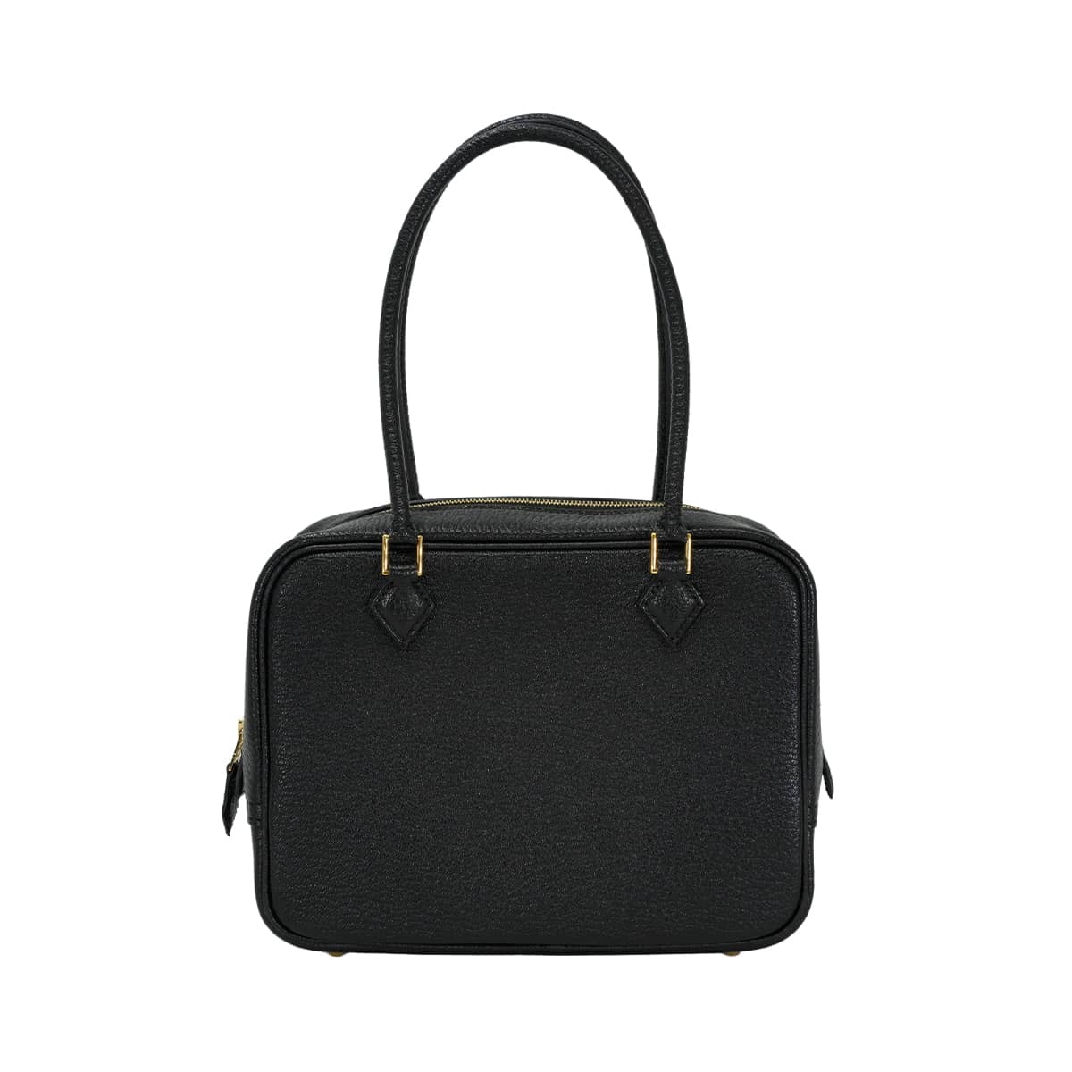 HERMES エルメス ハンドバッグ プリュム ミニ 黒 (ブラック) シェーブルミゾル ゴールド金具 G刻印 新品